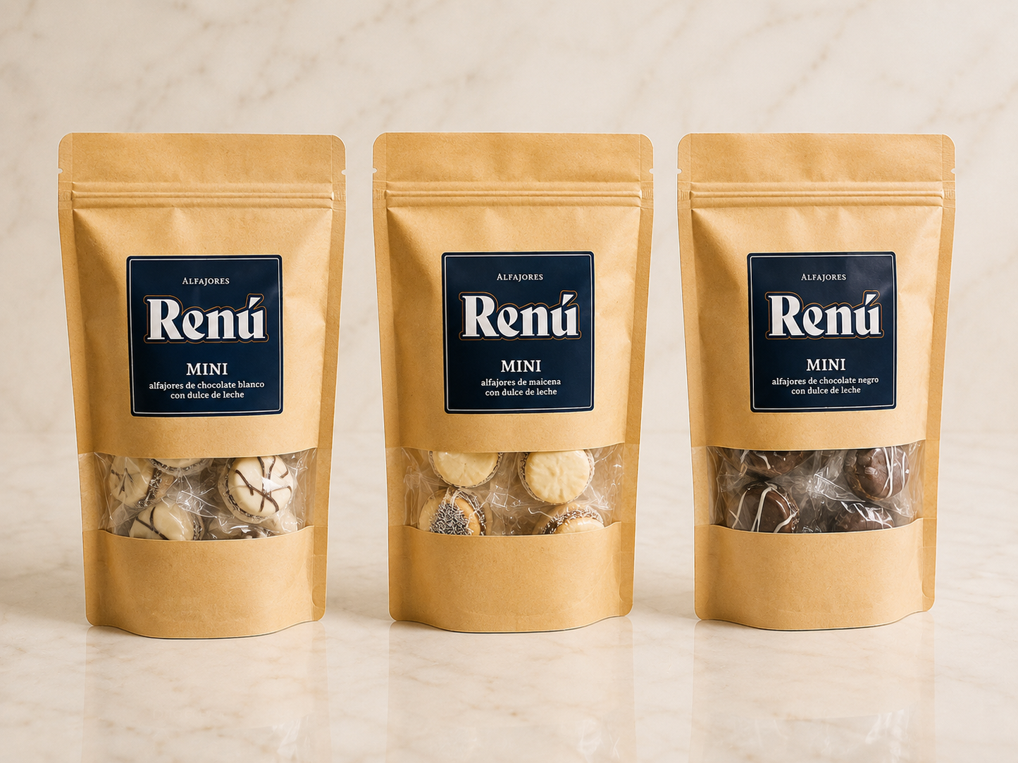 Mini Alfajores Renú · Bolsa de 7 unidades