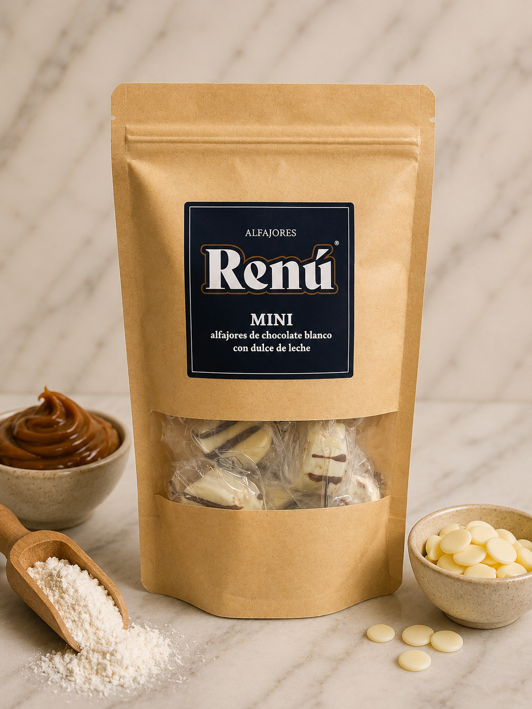 Mini Alfajores Renú · Bolsa de 7 unidades