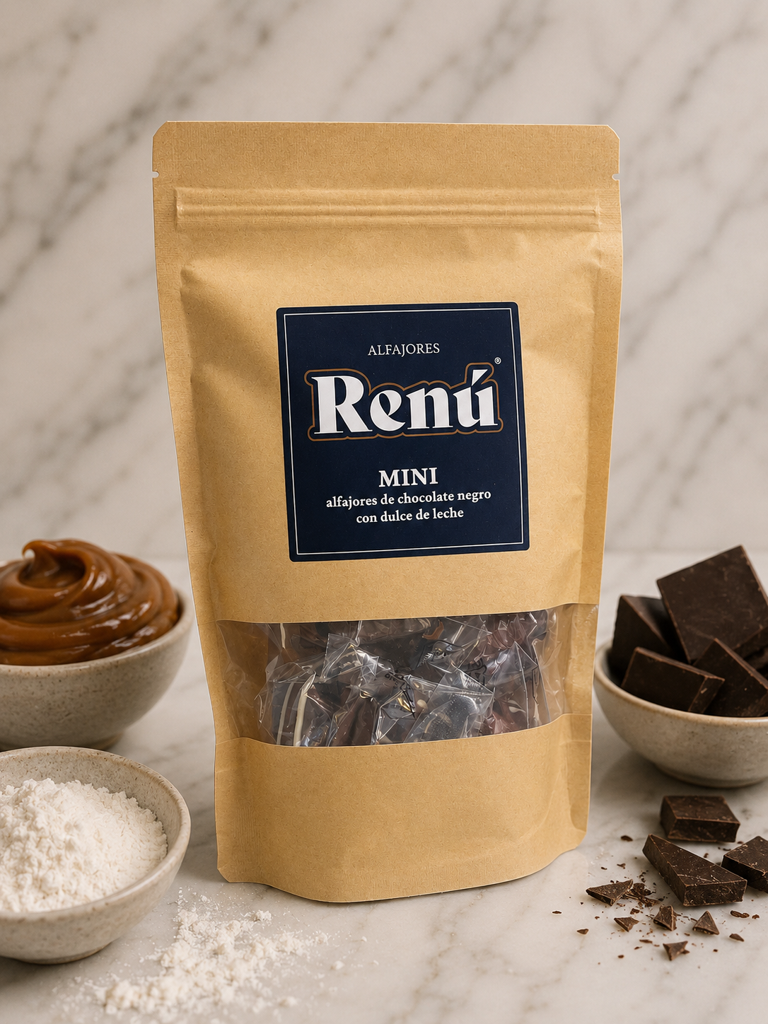 Mini Alfajores Renú · Bolsa de 7 unidades