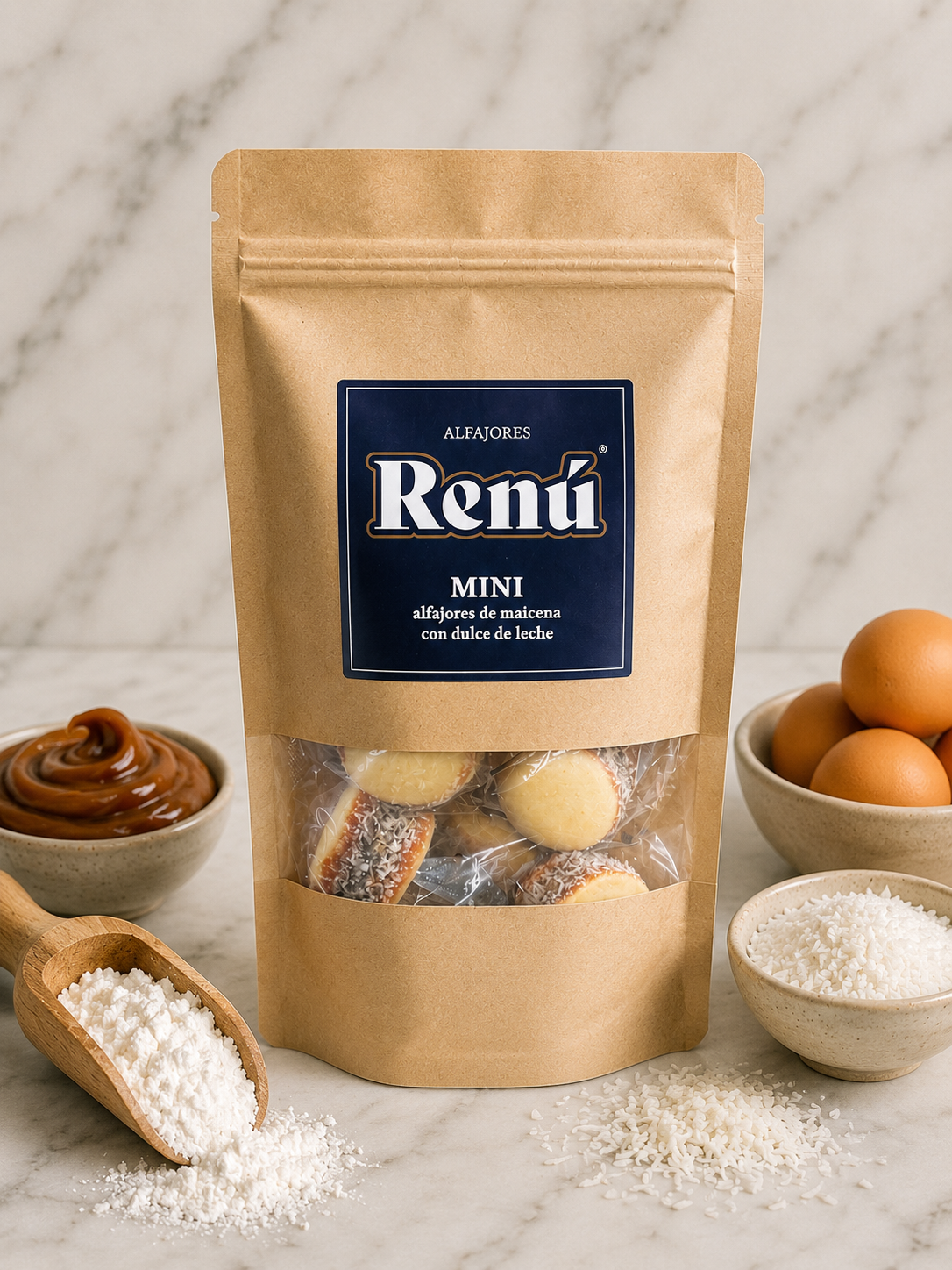 Mini Alfajores Renú · Bolsa de 7 unidades